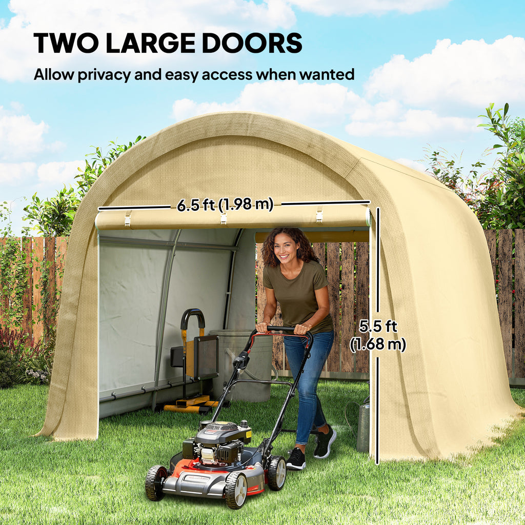 10' x 10' Outdoor Storage Tent, Heavy Duty and Waterproof Portable Shed for Bike, Motorcycle & Garden Tools