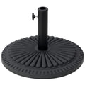 Patio Umbrella Base Stand, Round Cement Parasol Holder for Outdoor, Patio, Garden, Beach, Fits Î¦1.4", Î¦1.5" and Î¦ 2" Pole, Black