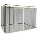 Replacement Mosquito Netting for Gazebo 10' x 10' Black Screen Walls for Canopy with Zippers for Parties and Outdoor Activities, Cream White