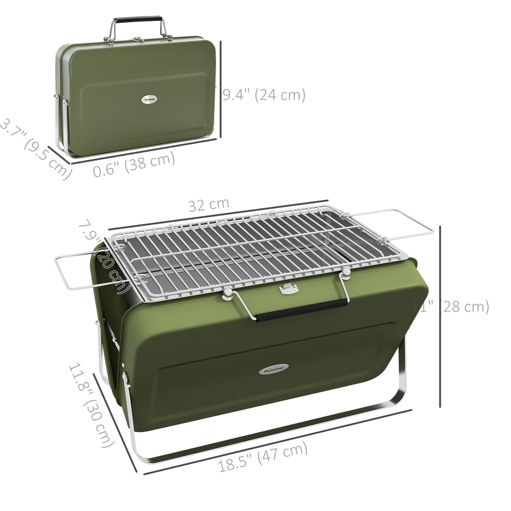 Metal Suitable-Style Portable BBQ Grill - Black