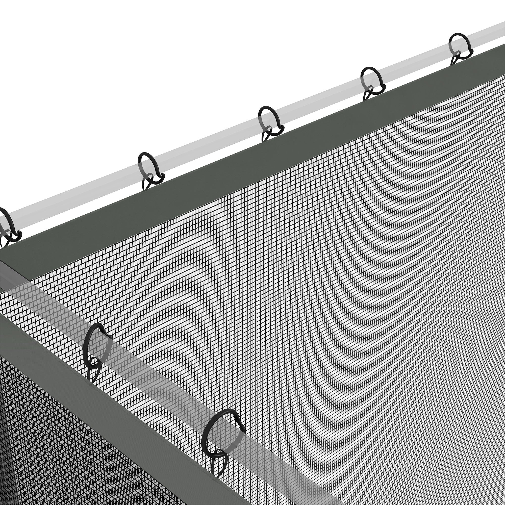 Replacement Mosquito Netting for Gazebo 10' x 13' Black Screen Walls for Canopy with Zippers
