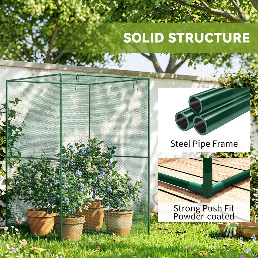 4' x 4' Walk-in Greenhouse, Garden Planting Warm House With Roll-Up Zipper Door for Seedlings Herbs Flowers, Dark Green