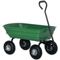 Steel Garden Cart with Handle and 10" Pneumatic Tires, Utility Wagon Cart for Garden, Patio, Lawn, 551 lbs Capacity