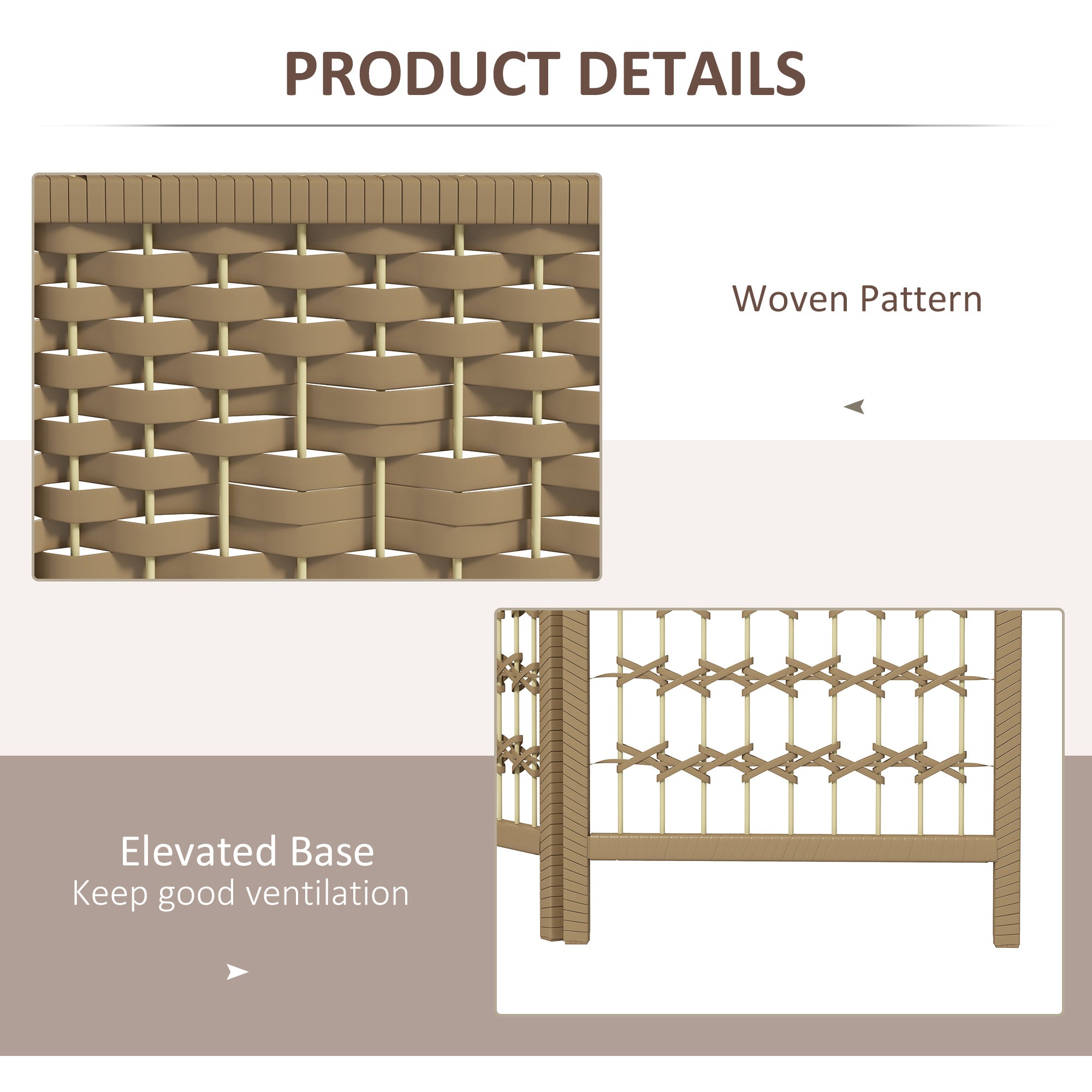 3 Panel Folding Room Divider, Portable Privacy Screen, Wave Fiber Room Partition for Home Office, Natural