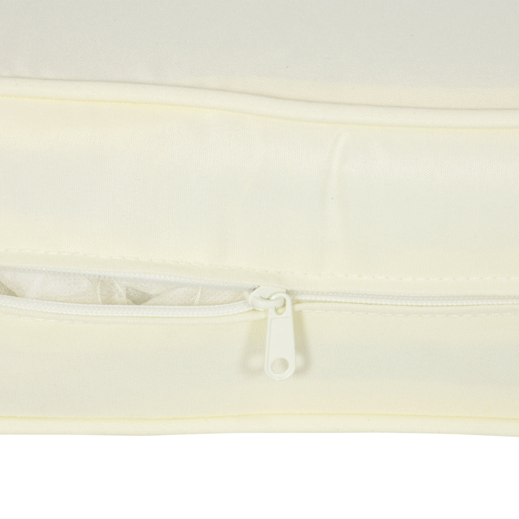 Patio Chair Cushions, Thick Deep Seat Outdoor Seat Cushion with Back Cushion, Cream White