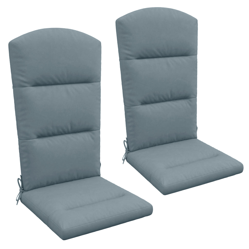 Patio Chair Cushion for Adirondack Chairs Replacement Cushion with Back and Ties, Dark Grey