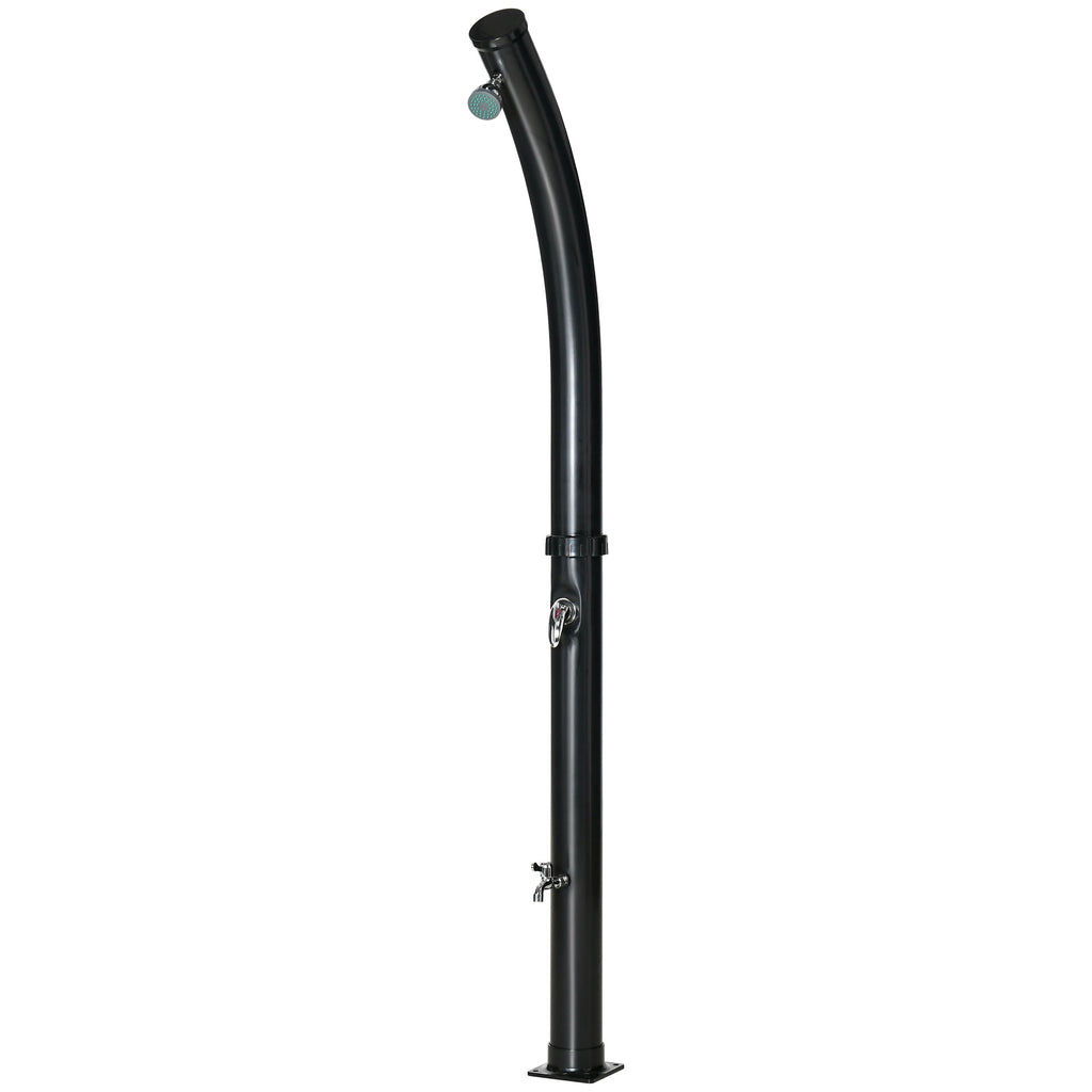 Solar Outdoor Shower, 5.3-Gallon Garden Shower with Adjustable Water Temperature up to 140Â°F, Black