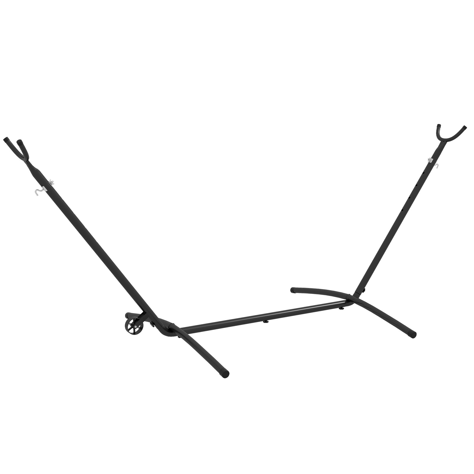 9.5ft Hammock Stand Only, Portable Hammock with Wheels, Adjustable Hammock Net Stand, for String-style, Brazilian-style, Flat-style, Rope-style Hammocks, Black
