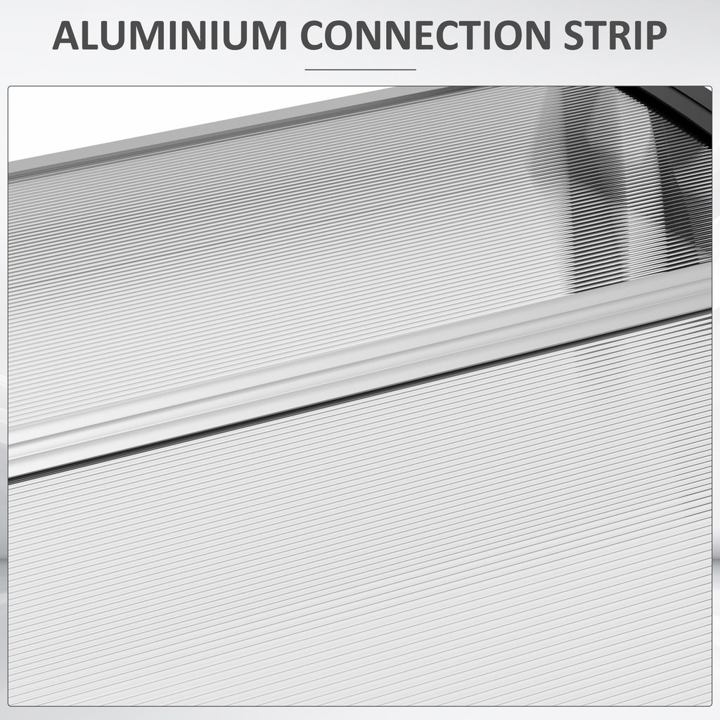 Awning Door Canopy, 78.7" x 37.8", Polycarbonate Front Door Outdoor Patio Cover for UV Protection, Clear