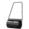 20" Push/Tow Behind Lawn Roller, Heavy Duty Sod Drum Roller Filled with 11 Gal Water/Sand, Grass Flattener for Yard, Patio, Park, Black