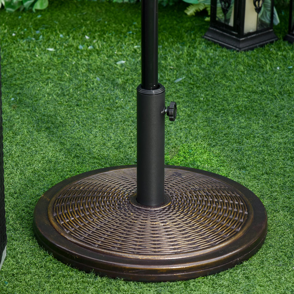 29LBS Offset Patio Umbrella Cement Base Stand Cantilever Parasol Holder Weight, Fits Î¦1.4", Î¦1.5", Î¦1.9", Black