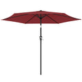 9FT Patio Umbrella, Outdoor Table Patio Umbrellith Tilt, Crank, 6 Ribs, UV Protection for Garden, Lawn, Deck, Backyard