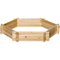 39" x 36" Screwless Hexagon Planter Box, Raised Garden Bed, Herb Garden for Vegetables, Flowers, Natural