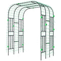 Arched Garden Trellis, 8 FT Tall Metal Plant Trellis Support with Trellis Netting for Climbing Plants