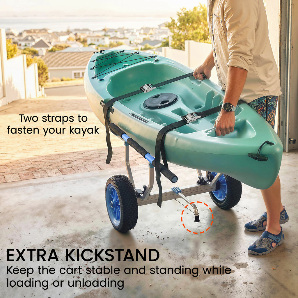 Soozier Kayak Cart Dolly Kayak Cart with Adjustable Width, Sky Blue