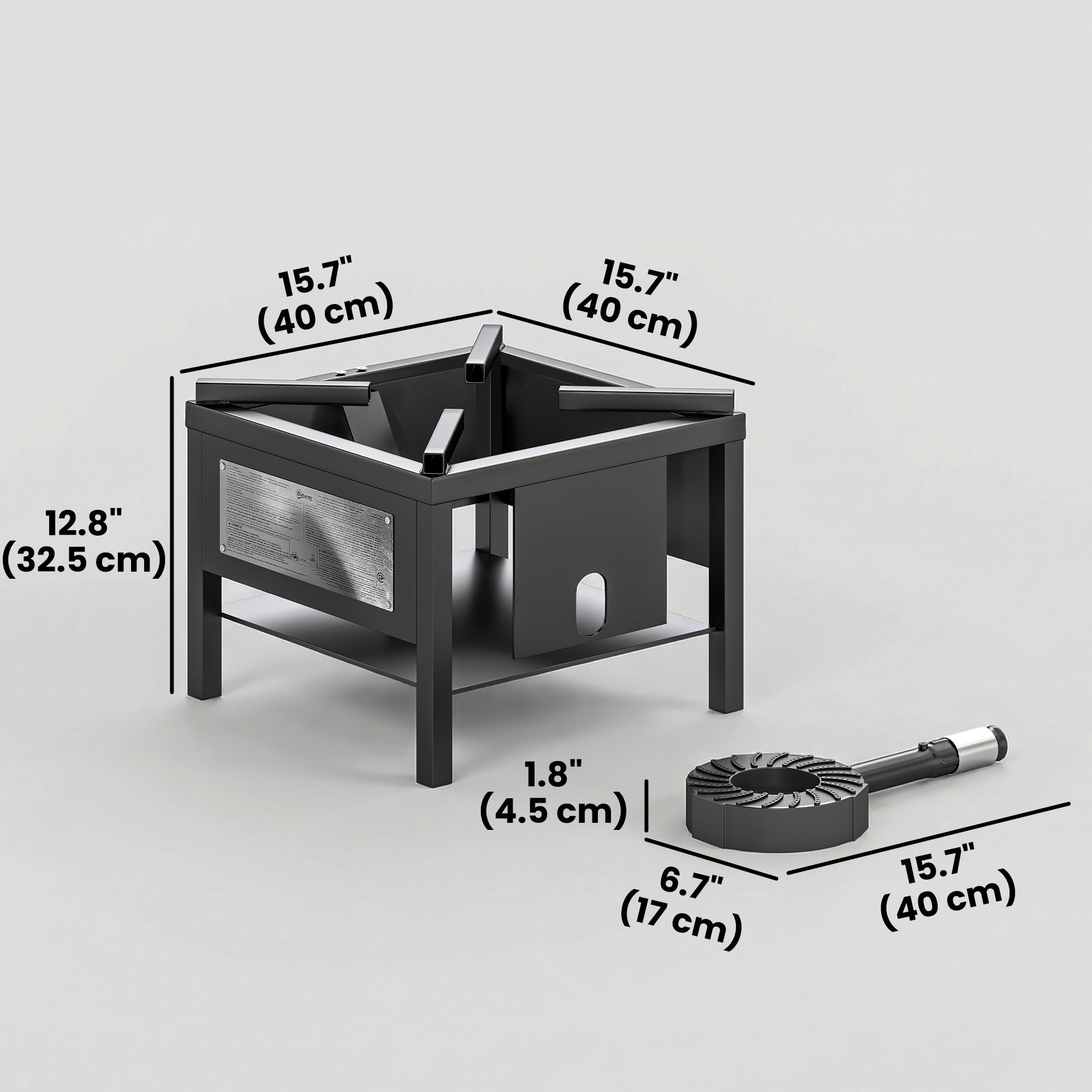 Camping Stove, 65000 BTU High Pressure Propane Stove Outdoor Burner with Detachable Burner, Black