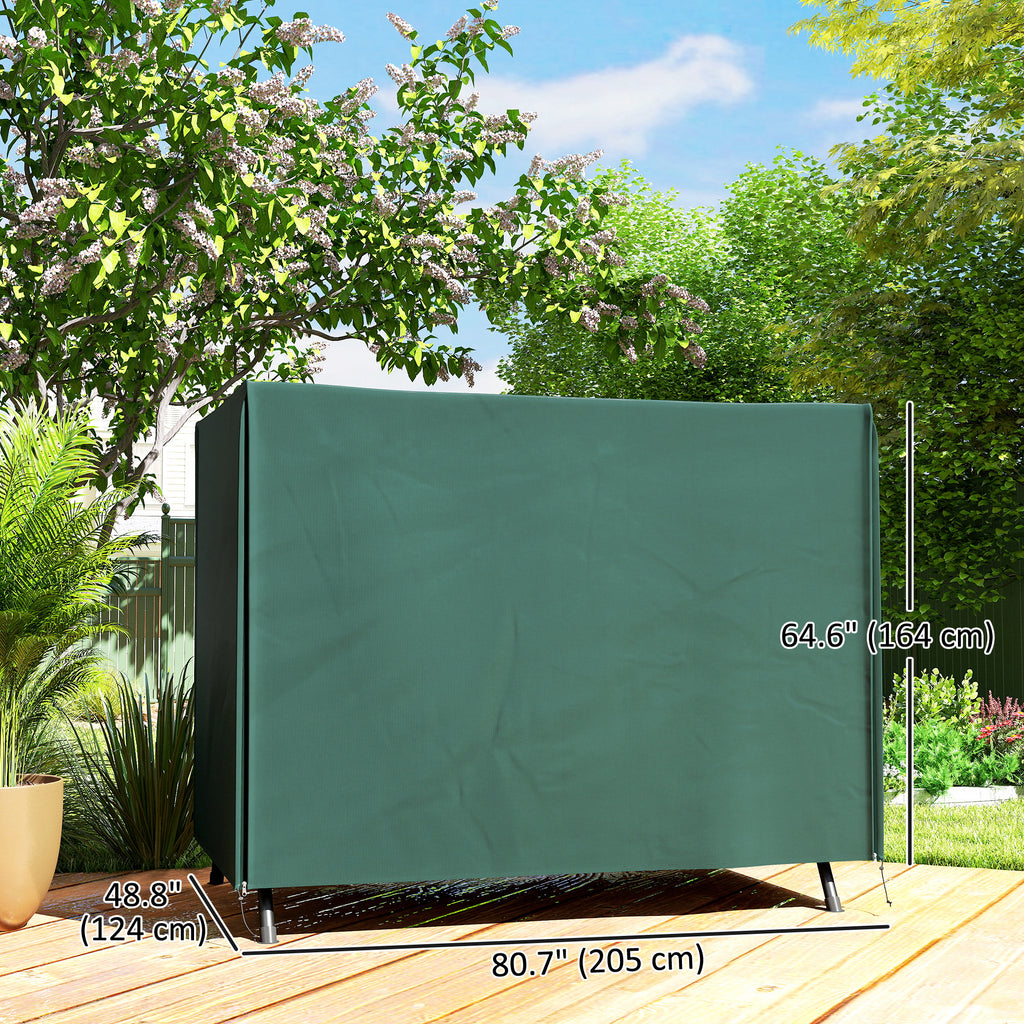 3-Seater Patio Swing Cover, Outdoor Garden Furniture Protection Hammock Glider Cover, 81" x 49" x 65", Dark Green