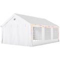 20' x 13' Party Tent, Heavy Duty Gazebo Canopy with Windows, Outdoor Party Wedding Tent with 4 Removable Sidewalls White