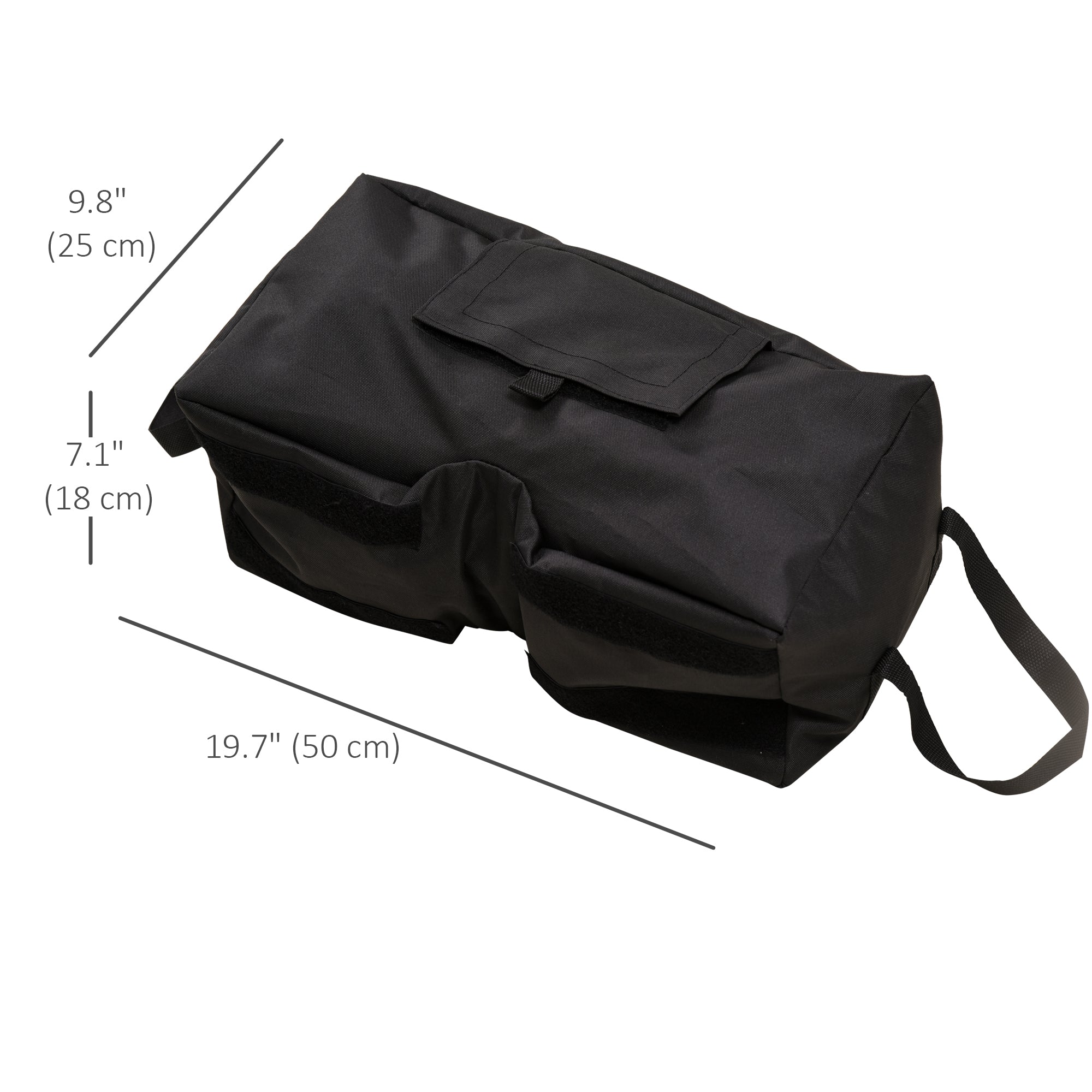 2pc Umbrella Base, Weight Bag, Garden Parasol Weight Base, Filled Sand Fits Most Umbrella w/ Scoop Up 55lbs, Black