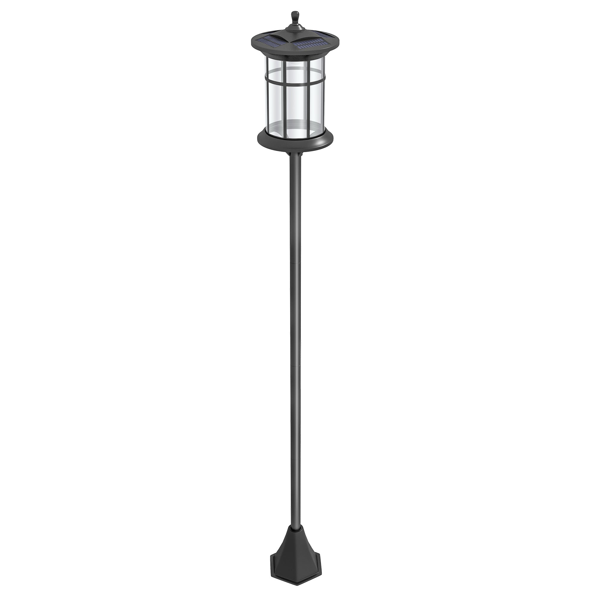72" Solar Post Light, Cool White LED Outdoor Lamp, Waterproof IP44 for Patio, Garden, Backyard, Pathway