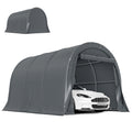 10' x 15' Heavy Duty Carport, Portable Garage Car Canopy Tent Shelter with Reinforced Galvanized Frame, Dark Grey