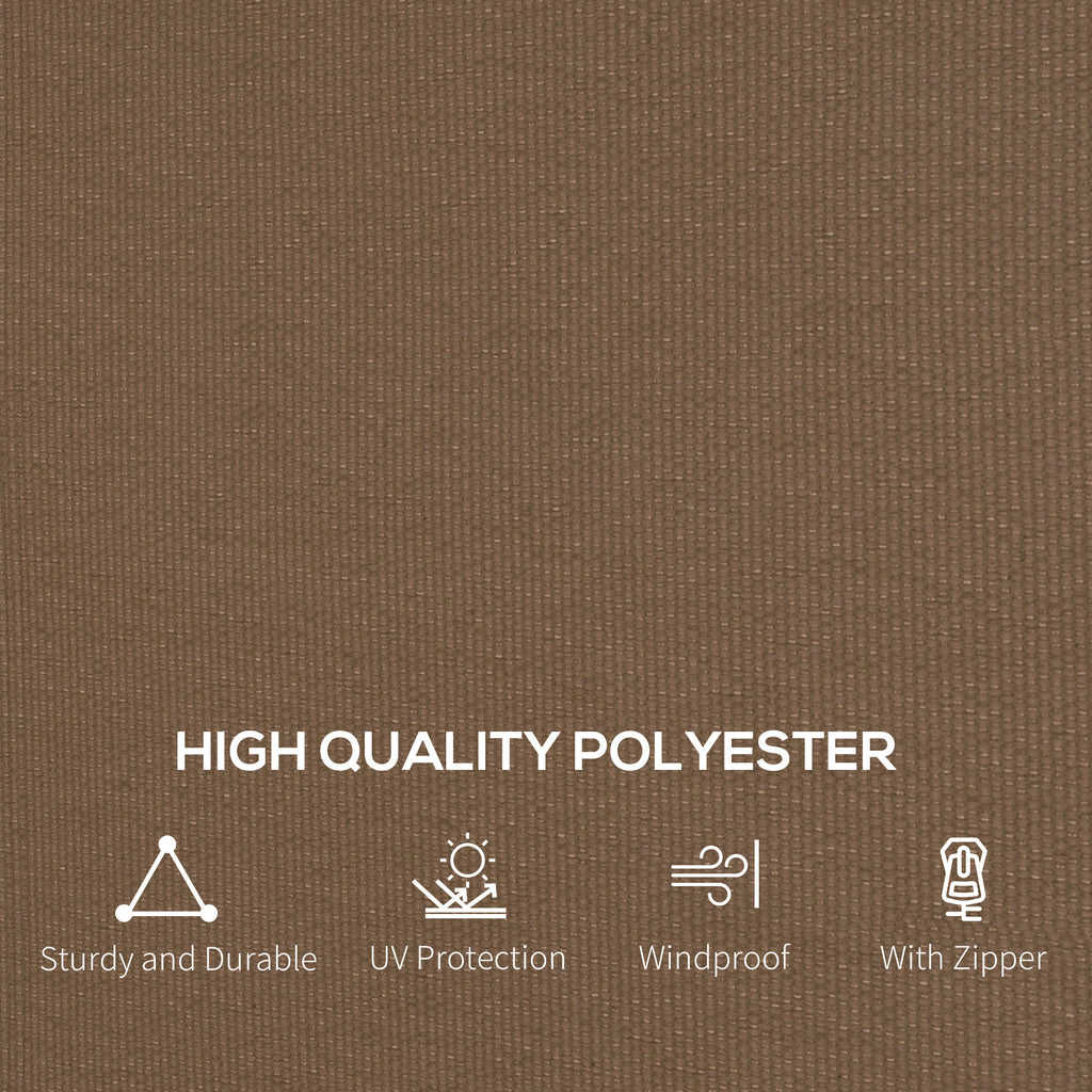 Gazebo Curtains, 10' x 13' Universal Replacement Privacy Curtain, 4-Panels Sidewall with Hooks/C-Rings, Dark Brown