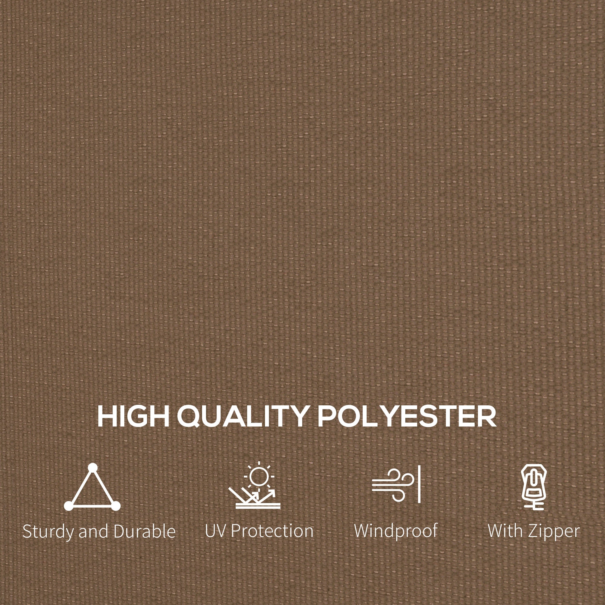 Gazebo Curtains, 10' x 13' Universal Replacement Privacy Curtain, 4-Panels Sidewall with Hooks/C-Rings, Dark Brown