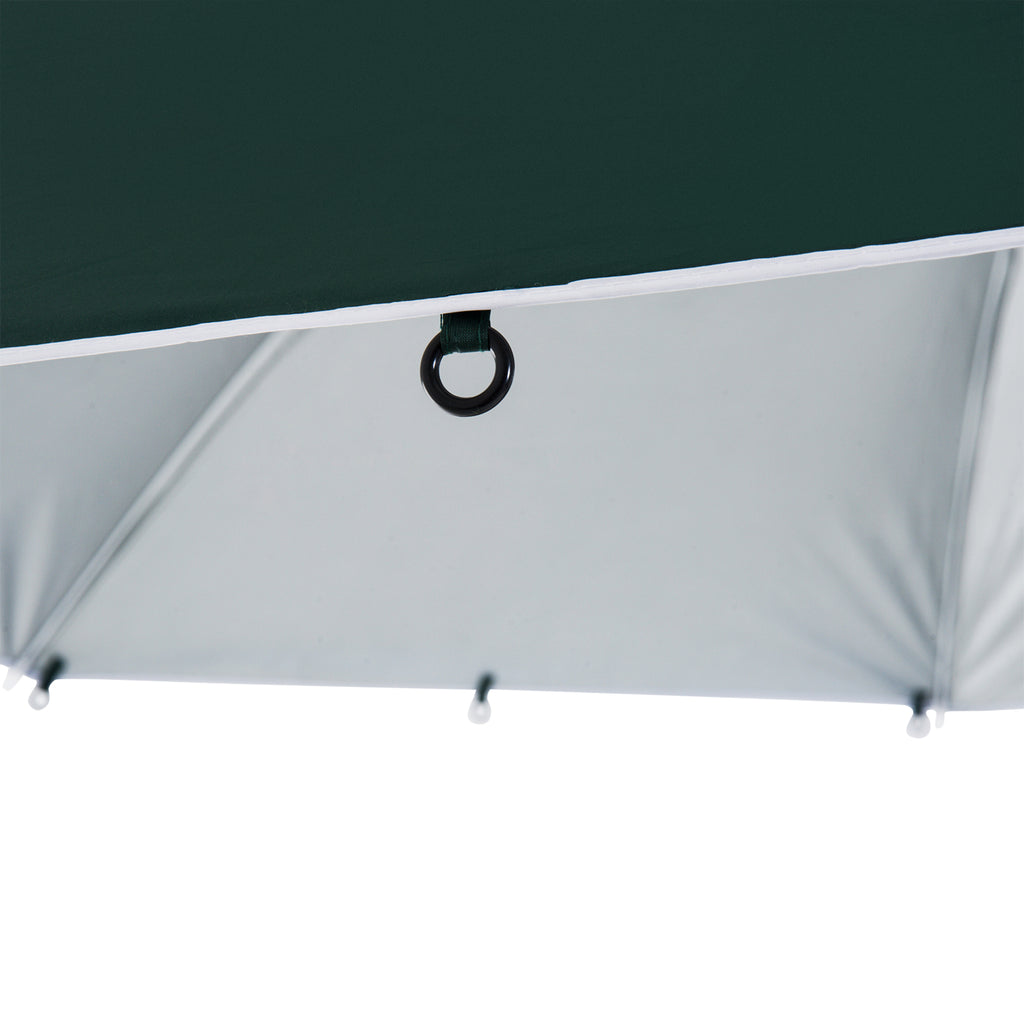 7.5FT 2-in-1 Umbrella Shelter with Carry Bag, Beach Sport Umbrella with Silver Coated UPF50+ UV Protection Dark Green