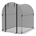 4.9' x 3.9' Crop Cage with Zipper Roll-Up Door, Mesh Plant Protection Tent from Animals with Galvanised Steel Frame