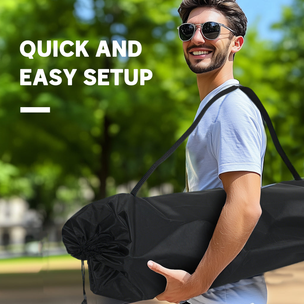 Portable Camp Chair, Double Camping Chair with Cup Holders and Carry Bag, Support 551 lbs, Navy Blue