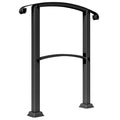 1-3 Step Handrails for Outdoor Steps, Porch Deck Railing, Metal Outdoor Stair Railing with Installation Kit, Black