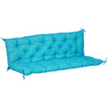 Porch Swing Cushion Garden Bench Cushion with Backrest, Non-Slip 3-Seater Soft Pad, Swing Chair Mat Replacement for Indoor and Outdoor, 59.1" x 38.6", Turquoise