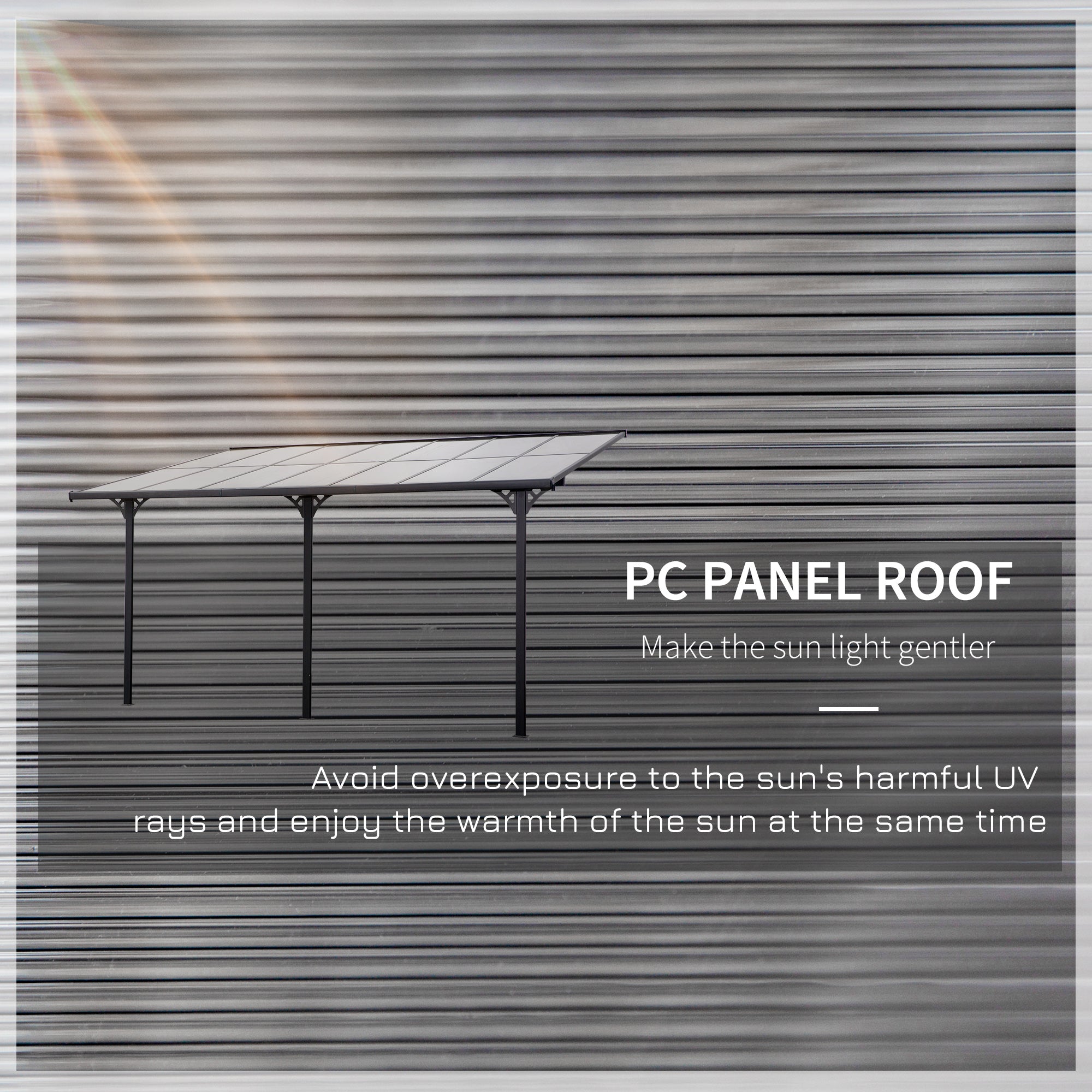 Outdoor Pergola with Adjustable Height, 14ft x 10ft Outdoor Hardtop Pergola Gazebo, Restaurants & Homes, Grey