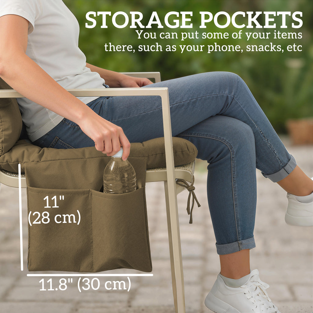 Bench Cushion Water-Repellent Outdoor Furniture Pad Seater Swing Chair 59.1" x 39.4" Khaki