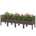 Raised Garden Bed with Legs, Self Watering Elevated Planter Boxes with Drainage Holes, 63" x 15.7" x 20.3"