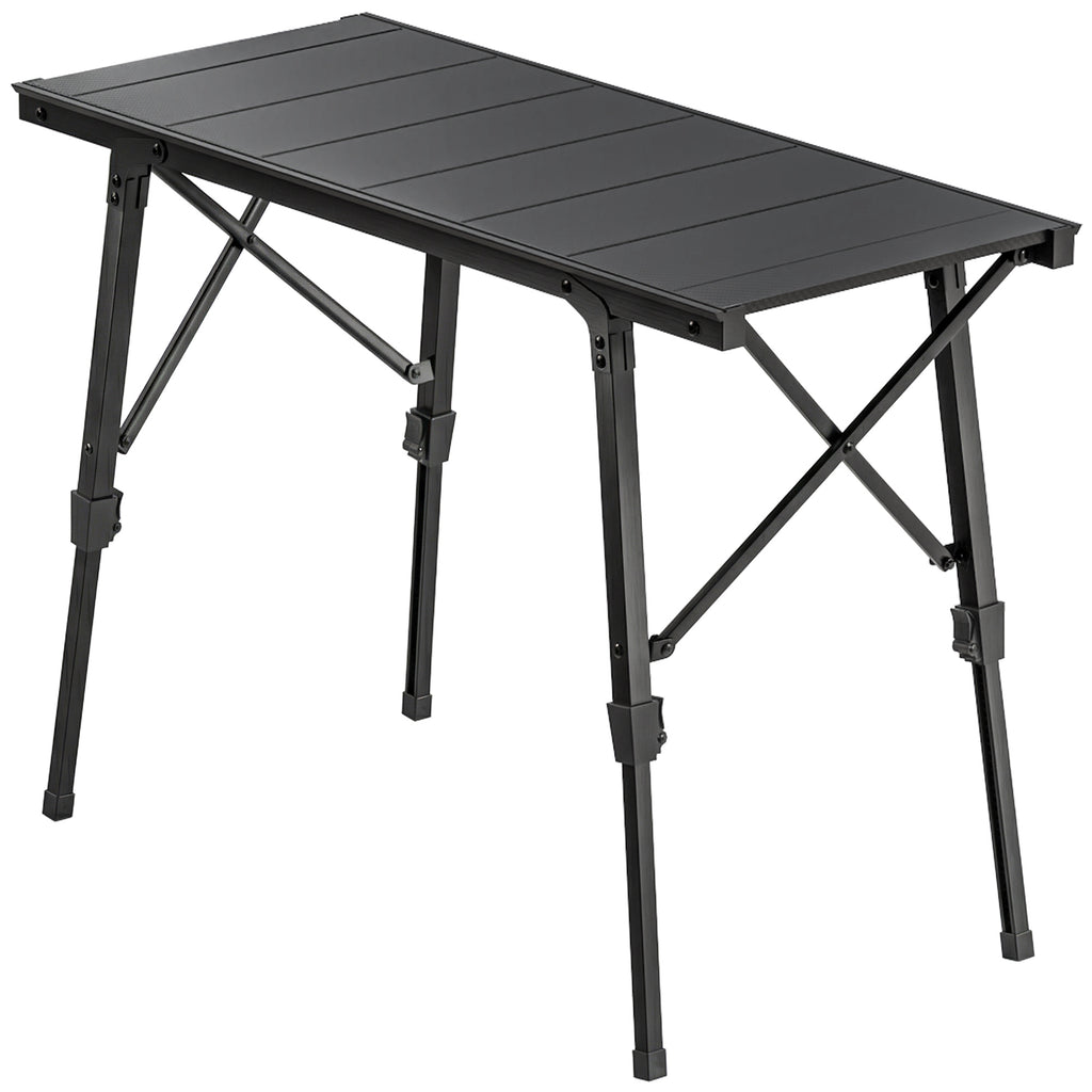 Folding Picnic Table Heavy Duty Camping Table with Removable Plates Non-slip Feet for Outdoor BBQ