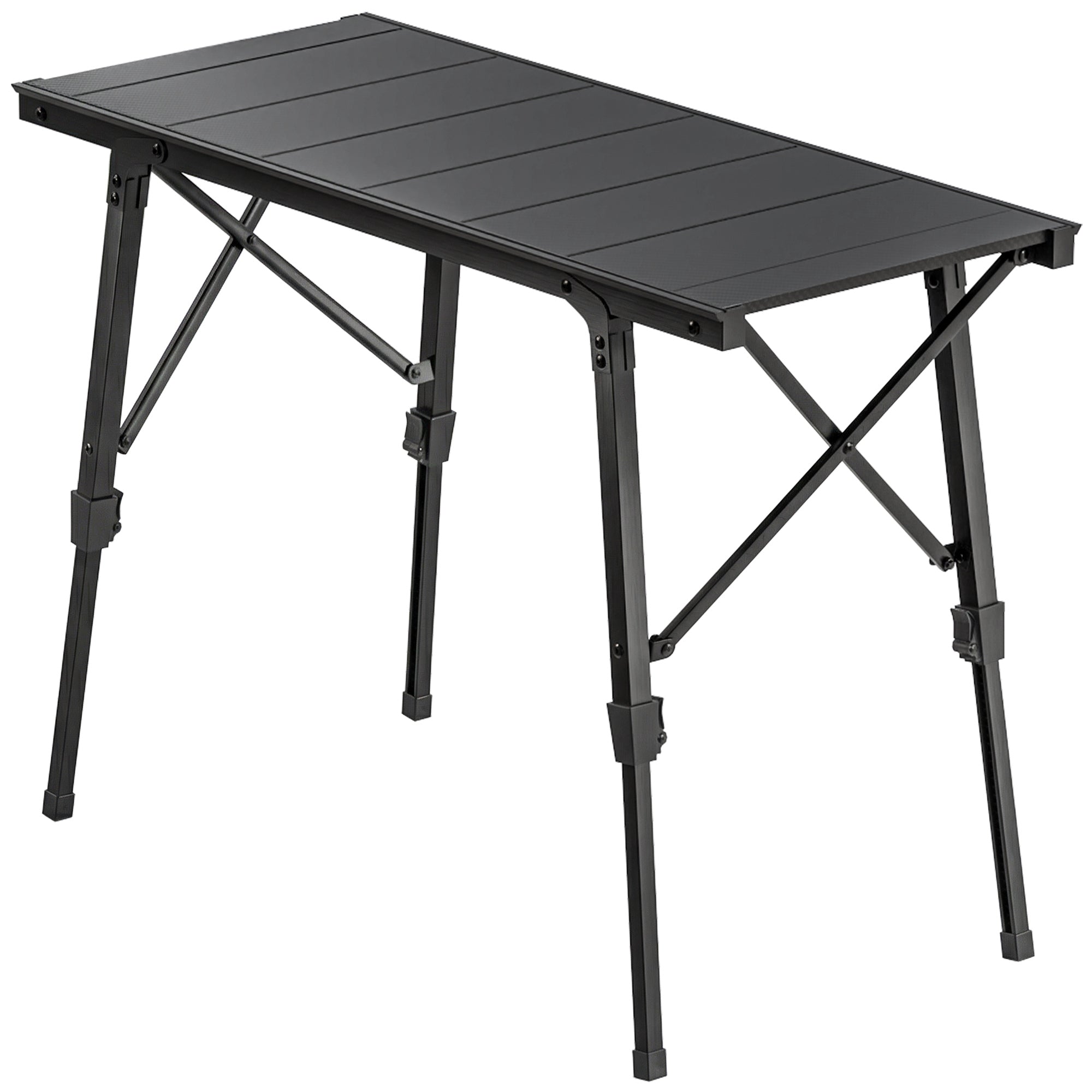 Folding Picnic Table Heavy Duty Camping Table with Removable Plates Non-slip Feet for Outdoor BBQ