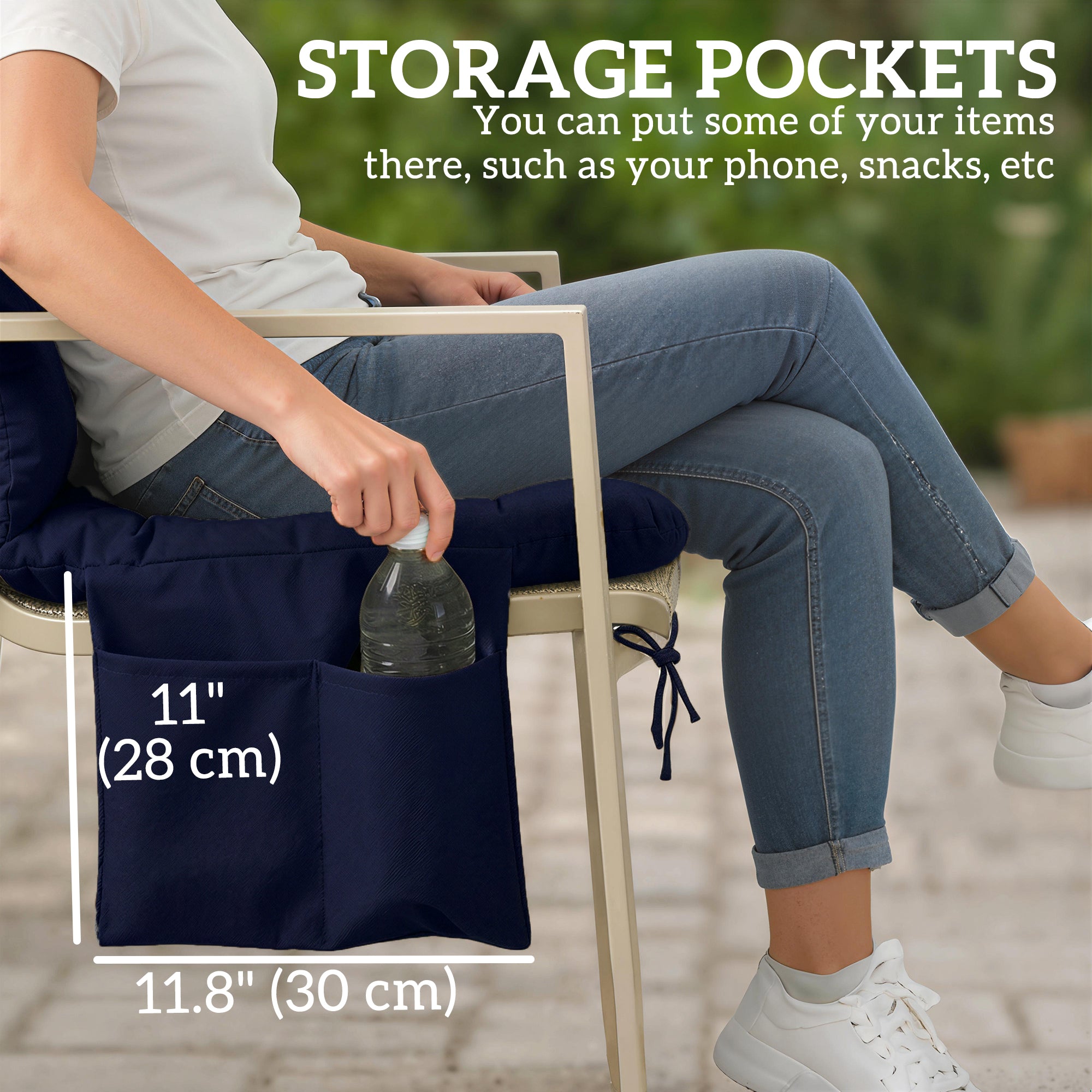 Bench Cushion Water-Repellent Outdoor Furniture Pad Seater Swing Chair 59.1" x 39.4" Navy Blue