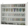 5-storey Display Cabinet, Shot Glass Display Case, Glass Curio Cabinet with 2 Glass Doors and 4 Adjustable Shelves, White
