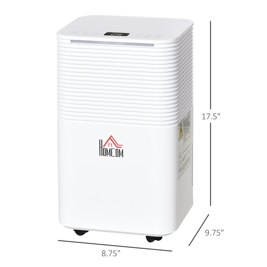 1260 sq.Ft Portable Quiet Dehumidifier for Home Laundry Room Bedroom Basement, 21pt Electric Moisture Air De-Humidifier with 3 Modes