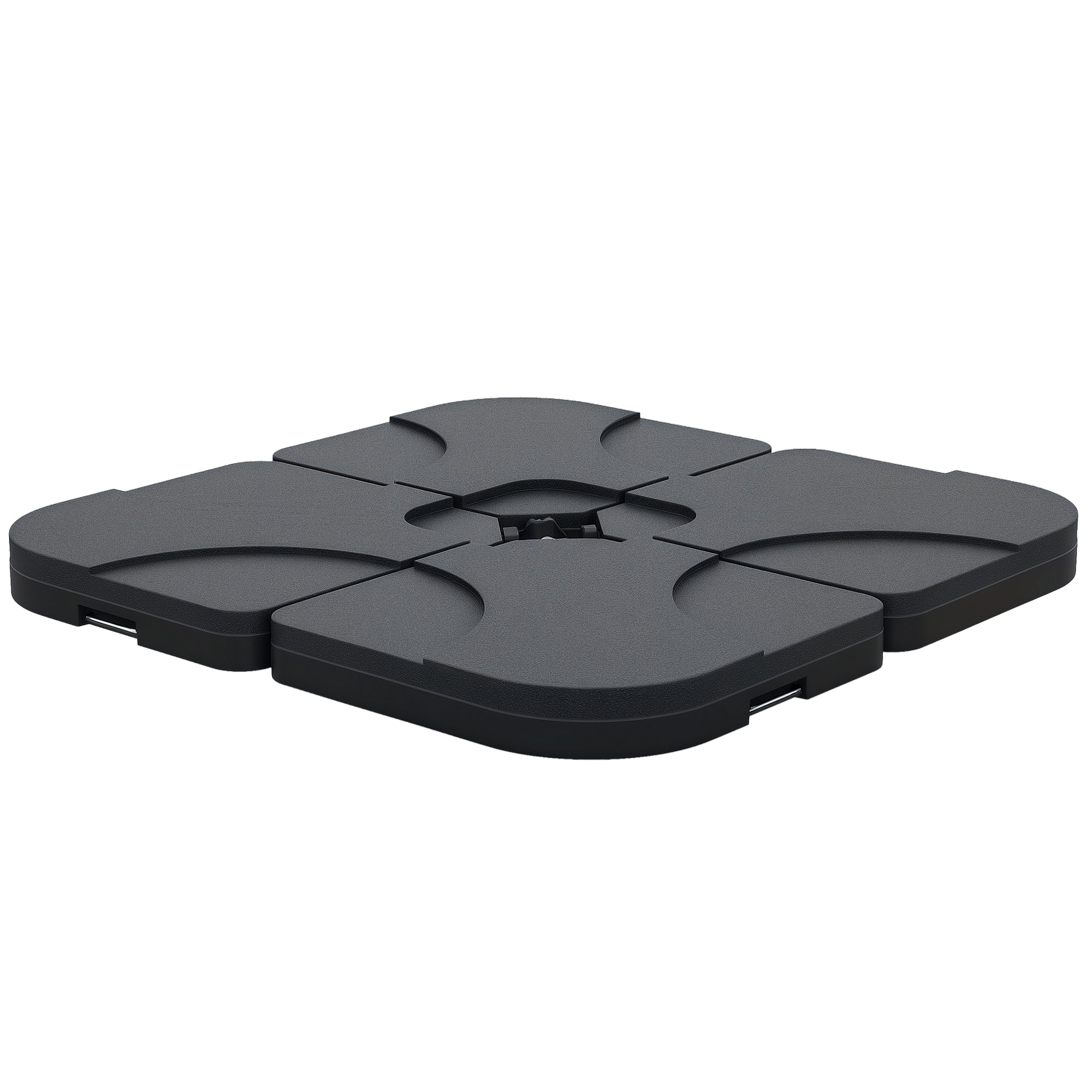 4pc Portable Umbrella Base Weights Garden Parasol Base Outdoor Patio Umbrella Stand Holder Weights, Black