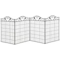 Garden Decorative Fence 4 Panels 44in x 12ft Steel Wire Border Edging for Landscaping