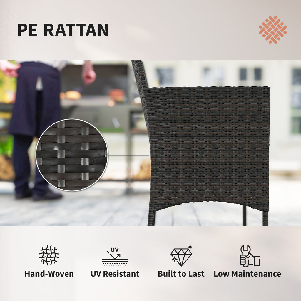 4 Pieces Wicker Outdoor Balcony Furniture Set Rattan Patio Furniture Set with Loveseat Chairs Glass Coffee Table Turquoise