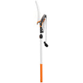 6.5ft 2-In-1 Manual Pole Saw for Tree Trimming, Aluminium Telescopic Long Reach Pole Pruner with Sharp 65Mn Steel Blade