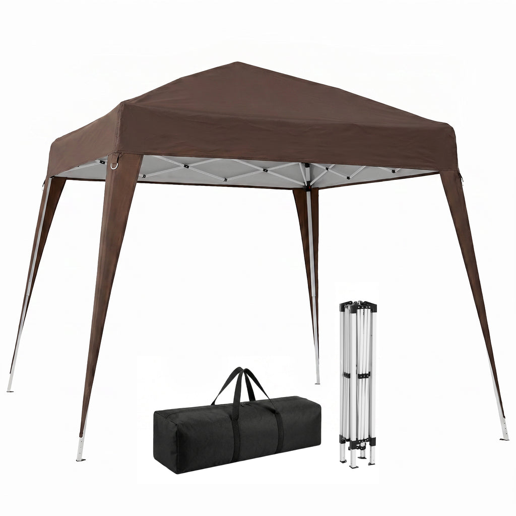 8' x 8' Pop Up Canopy, Outdoor Folding Tent, Portable Party Tent with Carrying Bag for Camping, Party, Picnic, Coffee