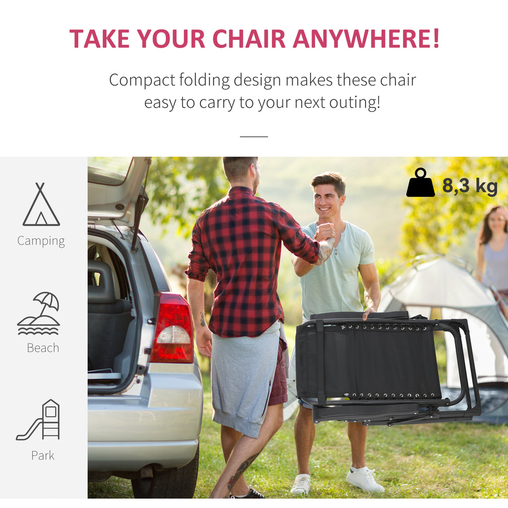 Reclining Zero Gravity Chair with Adjustable Backrest, Folding Garden Sun Lounger, Outdoor Recliner with Removable Cushion and Headrest, Wine Red