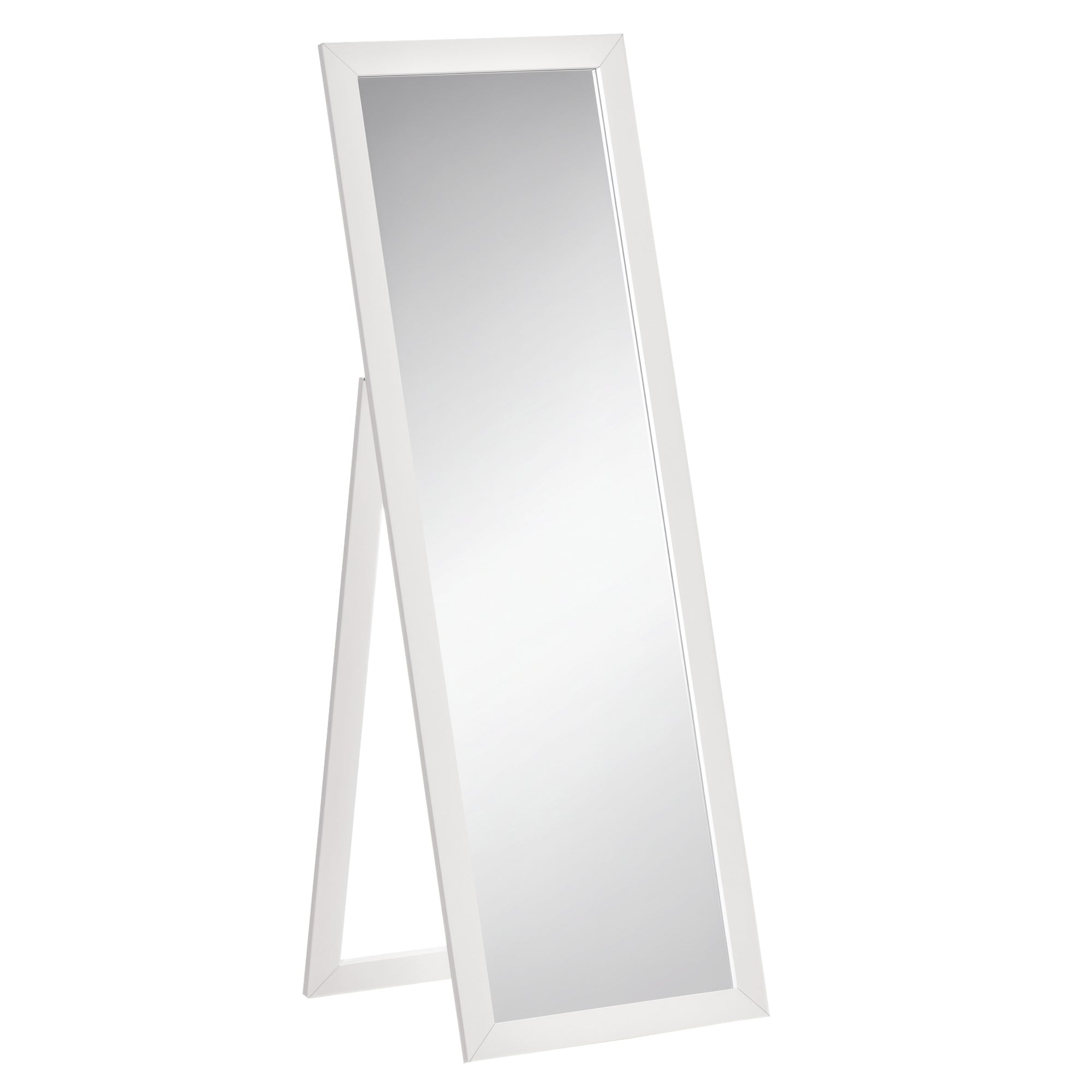 58" x 20" Full Length Mirror with Frame, Floor Standing Mirror, Rectangular Full Body Mirror for Bedroom, Living Room, White