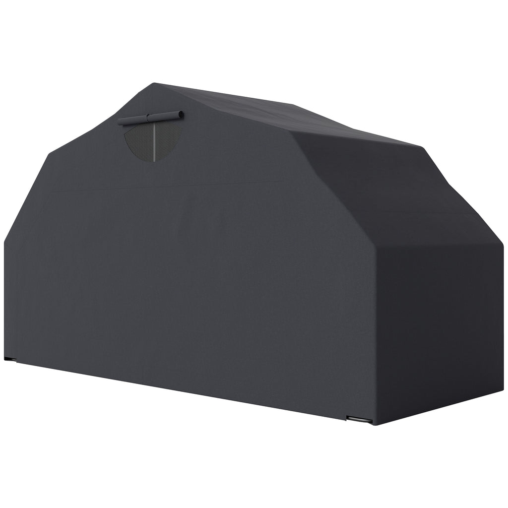 Motorcycle Shelter, Waterproof Motorcycle Cover Tent with 2 Mesh Windows, UV Protected & Dustproof Bike Storage Shed