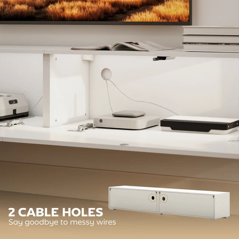 Modern wall mounted entertainment center for 75 inch TV