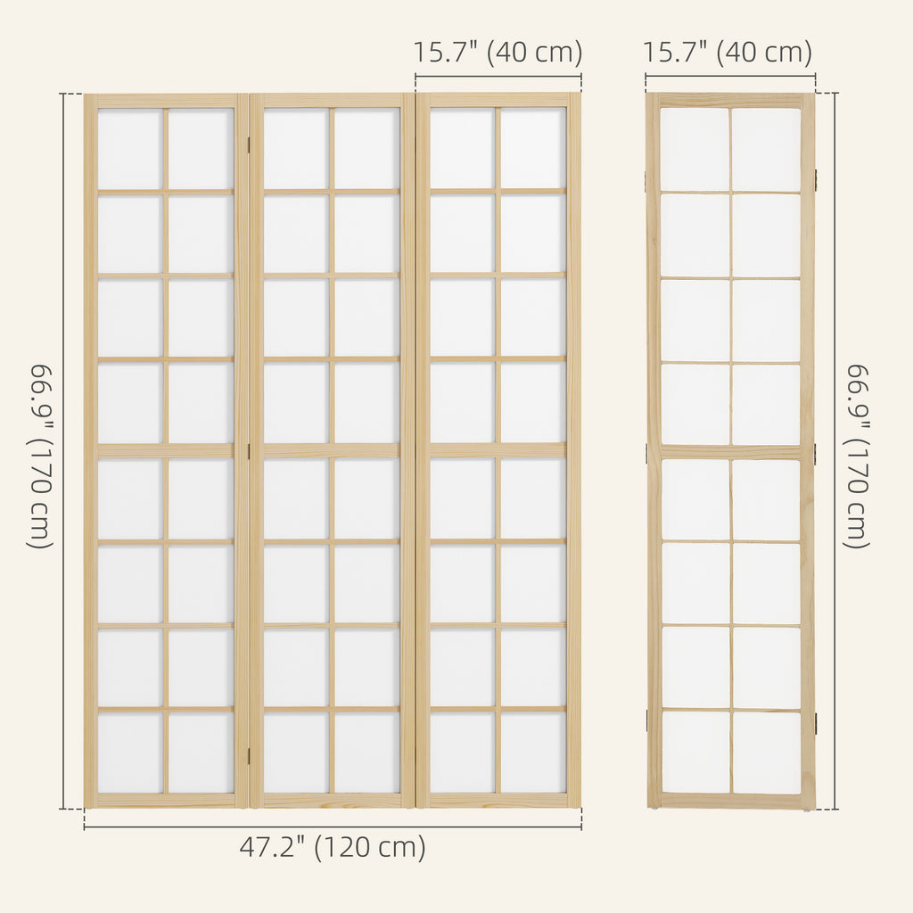 3 Panel Room Divider, 5.6 ft Folding Wall Divider Room Partition for Home Office, Bedroom